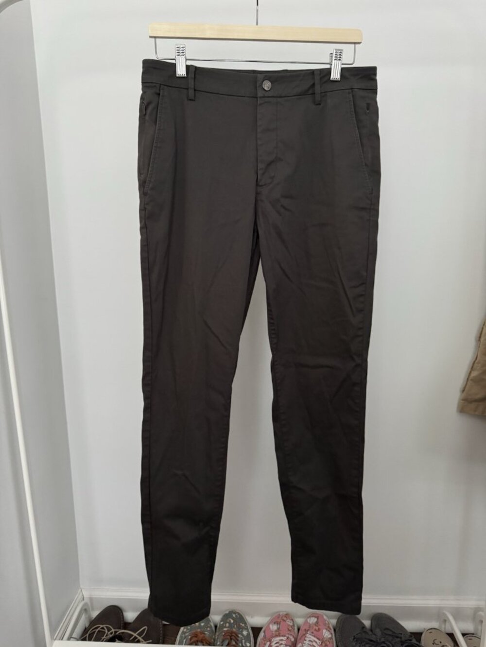 Birddogs Pants Men's 32x34 Grey Stretch Chino Built-In Liner